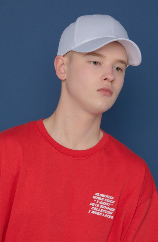 スローアシッド(SLOW ACID) OBILQUE Logo Cap (WHITE)