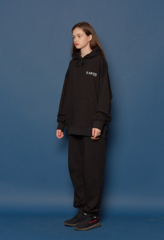 スローアシッド(SLOW ACID) Earth Logo Hoodie (BLACK)