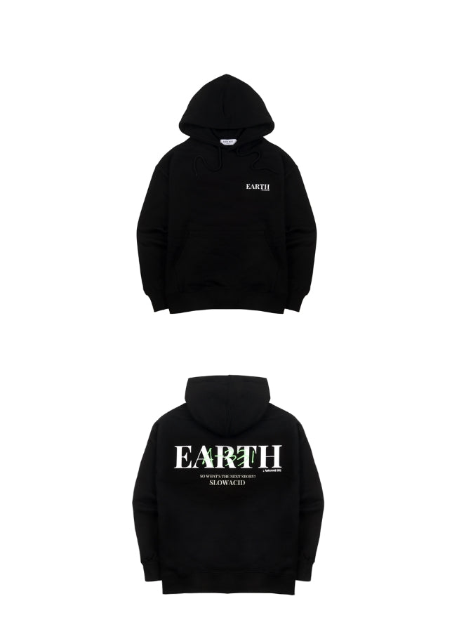 スローアシッド(SLOW ACID) Earth Logo Hoodie (BLACK)