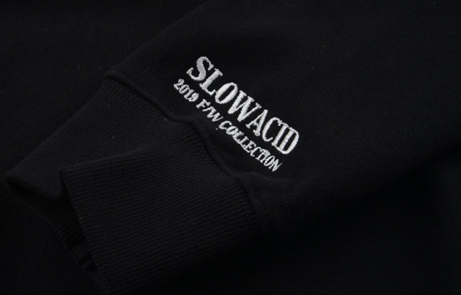 スローアシッド(SLOW ACID) Embossing Logo Sweatshirt (BLACK)