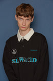スローアシッド(SLOW ACID) Shirt Collar Sweatshirt (BLACK)