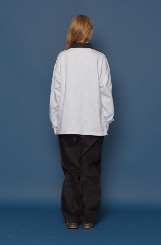 スローアシッド(SLOW ACID) Shirt Collar Sweatshirt (PALE MELANGE)