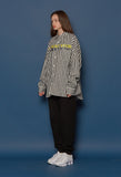 スローアシッド(SLOW ACID) Print Stripe Shirt (BLACK)