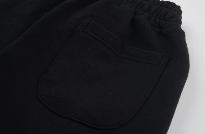 スローアシッド(SLOW ACID)  Leather Patch Sweatpants (BLACK)
