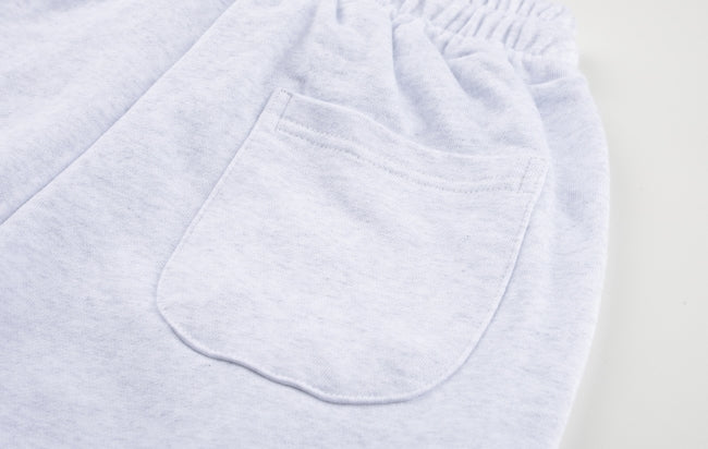 スローアシッド(SLOW ACID) Leather Patch Sweatpants (PALE MELANGE)