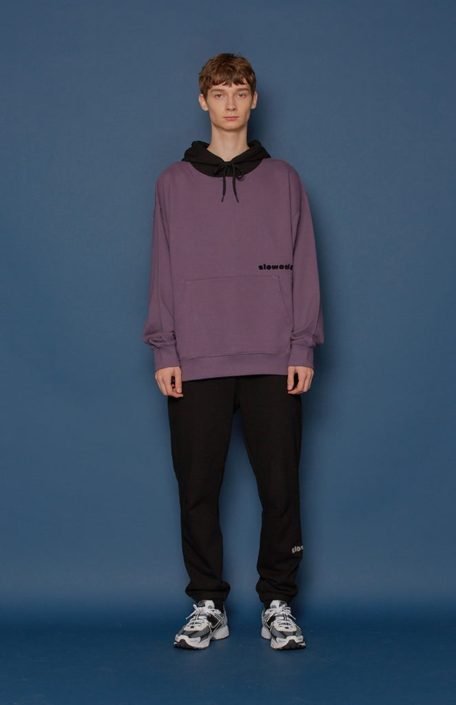 スローアシッド(SLOW ACID) Boucle Logo Hoodie (VIOLET)