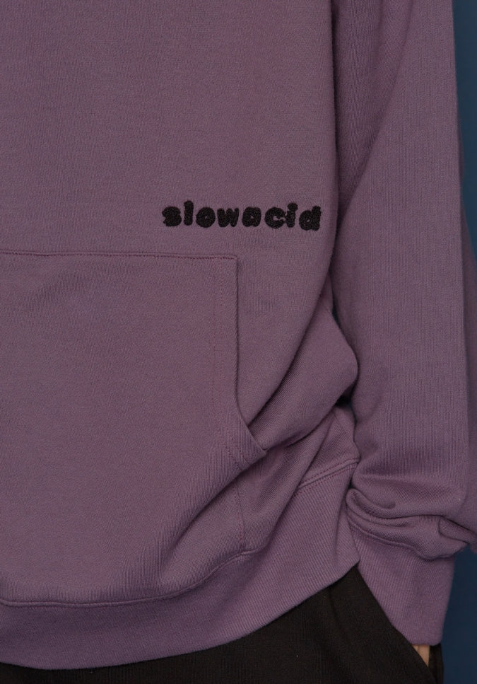 スローアシッド(SLOW ACID) Boucle Logo Hoodie (VIOLET)