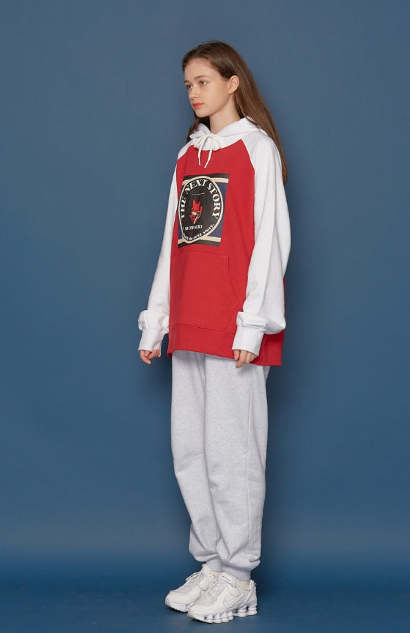 スローアシッド(SLOW ACID)Fox Raglan Hoodie (RED)