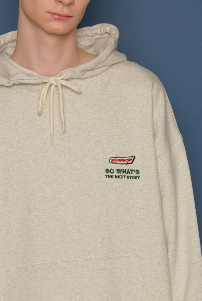 スローアシッド(SLOW ACID) Listen Up Hoodie (OATMEAL)