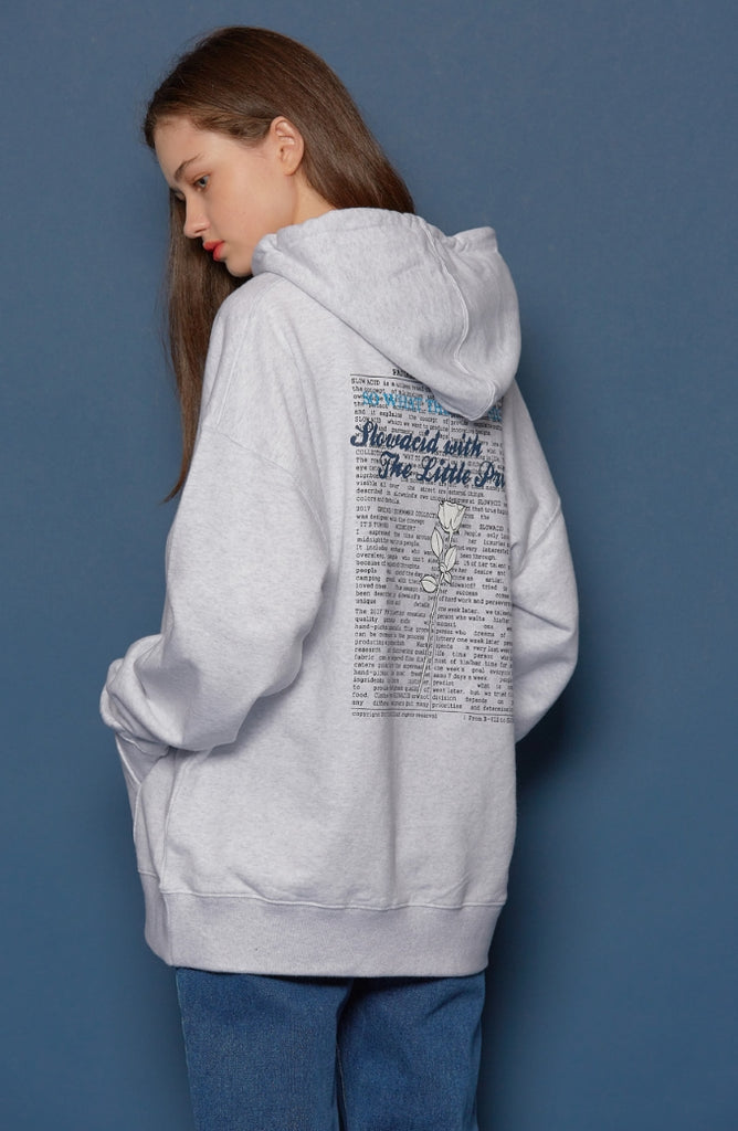 スローアシッド(SLOW ACID) Page Hoodie (PALE MELANGE)