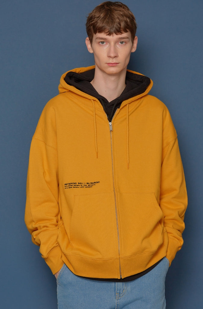 スローアシッド(SLOW ACID) Night scene Hood Zip-up (YELLOW)