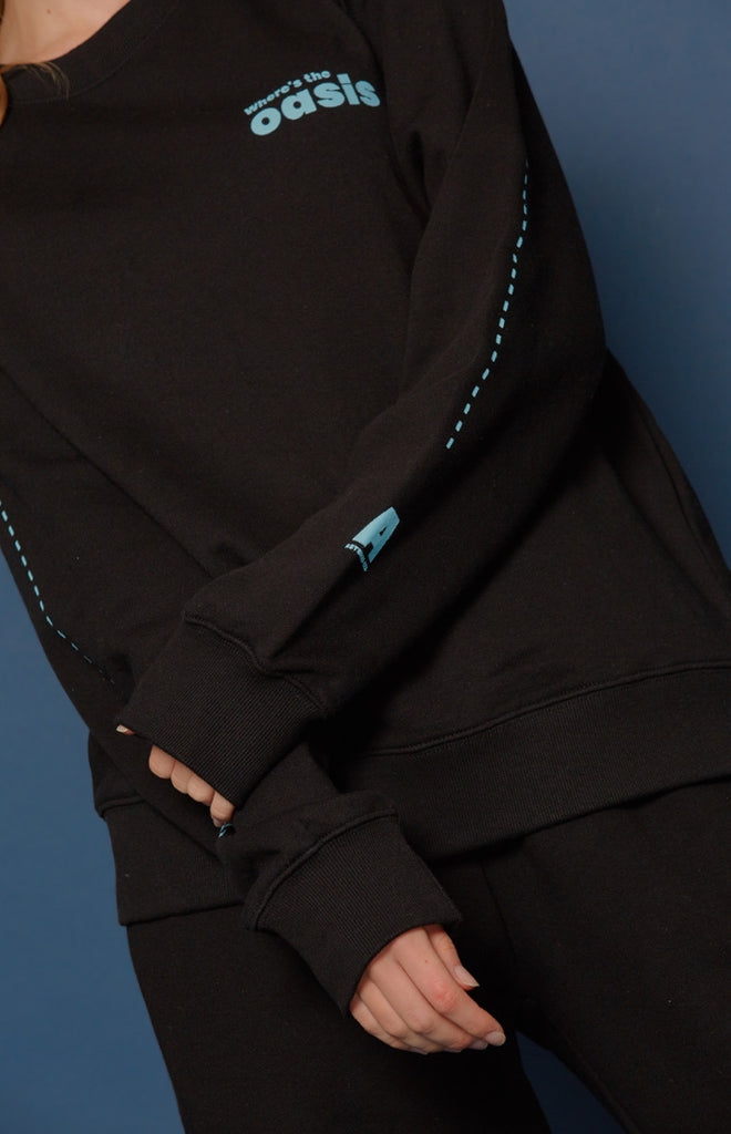 スローアシッド(SLOW ACID) Oasis Sweatshirt (BLACK)