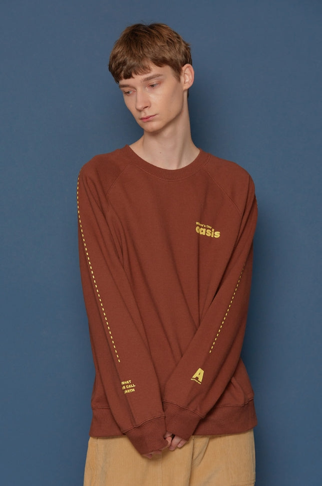 スローアシッド(SLOW ACID) Oasis Sweatshirt (BROWN)