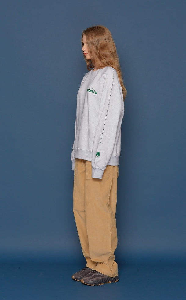 スローアシッド(SLOW ACID) Oasis Sweatshirt (PALE MELANGE)