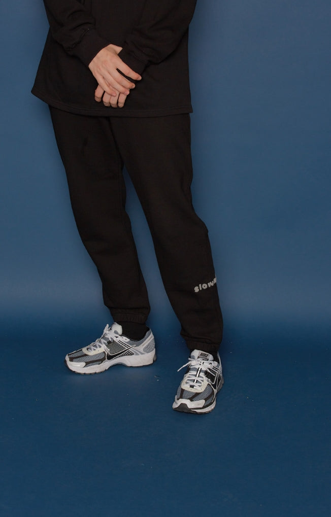 スローアシッド(SLOW ACID) Boucle Logo Sweatpants (BLACK)