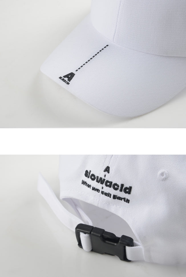 スローアシッド(SLOW ACID) Dash Line Cap (WHITE)