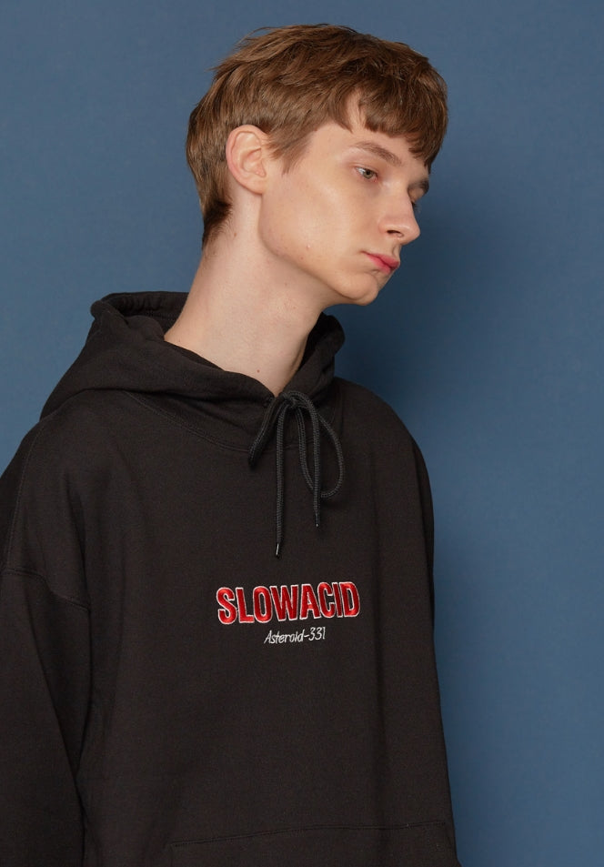 スローアシッド(SLOW ACID) 19FW Logo Hoodie (BLACK)