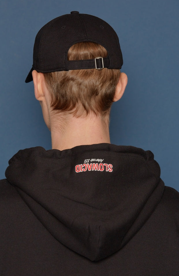 スローアシッド(SLOW ACID) 19FW Logo Hoodie (BLACK)