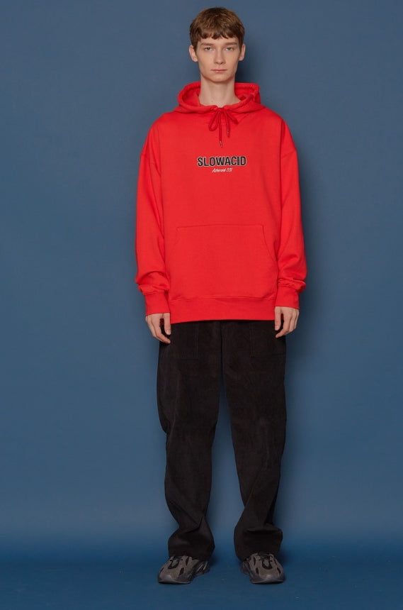 スローアシッド(SLOW ACID) 19FW Logo Hoodie (RED)