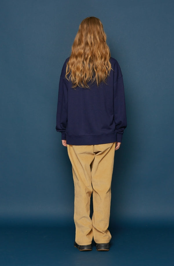 スローアシッド(SLOW ACID) 19FW Logo Hoodie (NAVY)