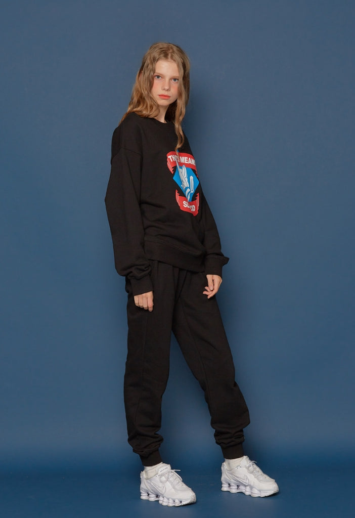 スローアシッド(SLOW ACID)Fox Logo Sweatshirt (BLACK)