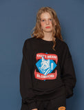 スローアシッド(SLOW ACID)Fox Logo Sweatshirt (BLACK)
