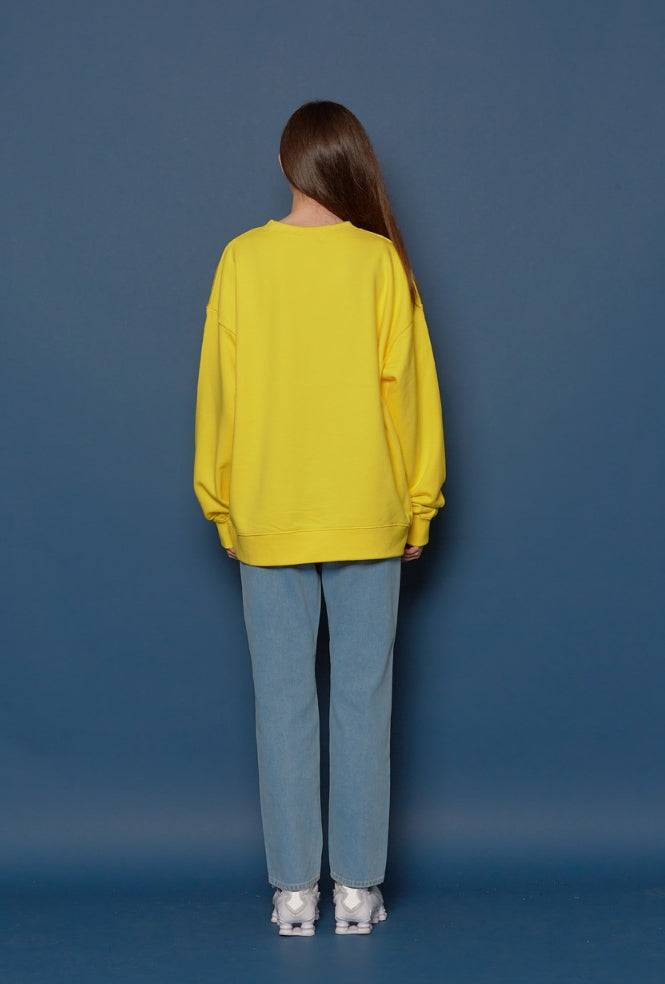 スローアシッド(SLOW ACID)Fox Logo Sweatshirt (YELLOW)