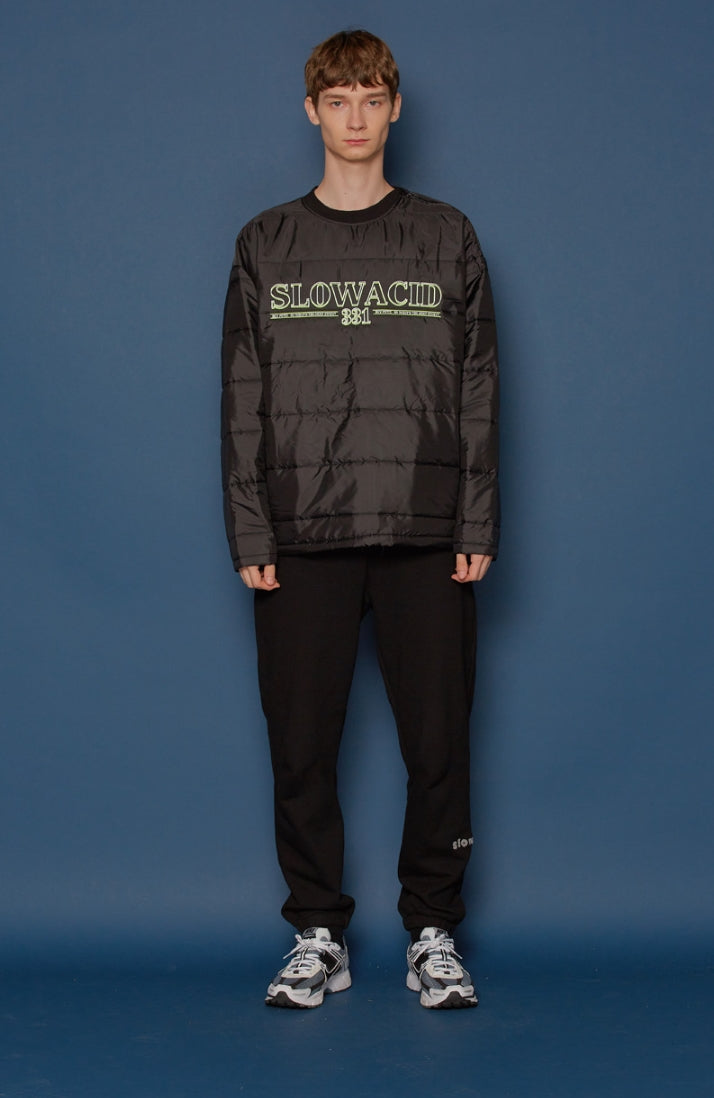 スローアシッド(SLOW ACID)Padding Sweatshirt (BLACK)