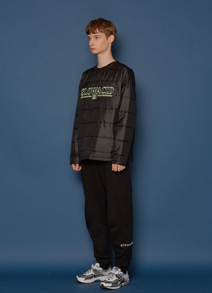 スローアシッド(SLOW ACID)Padding Sweatshirt (BLACK)