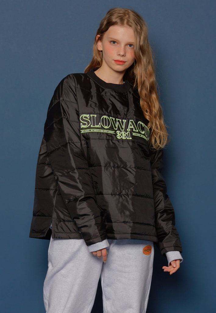 スローアシッド(SLOW ACID)Padding Sweatshirt (BLACK)