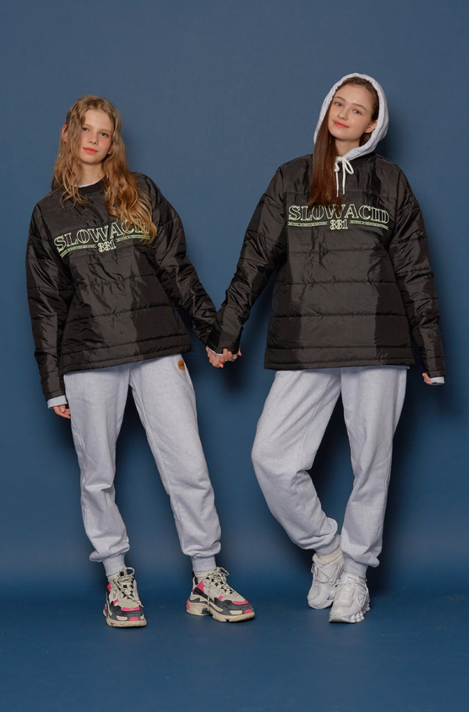 スローアシッド(SLOW ACID)Padding Sweatshirt (BLACK)