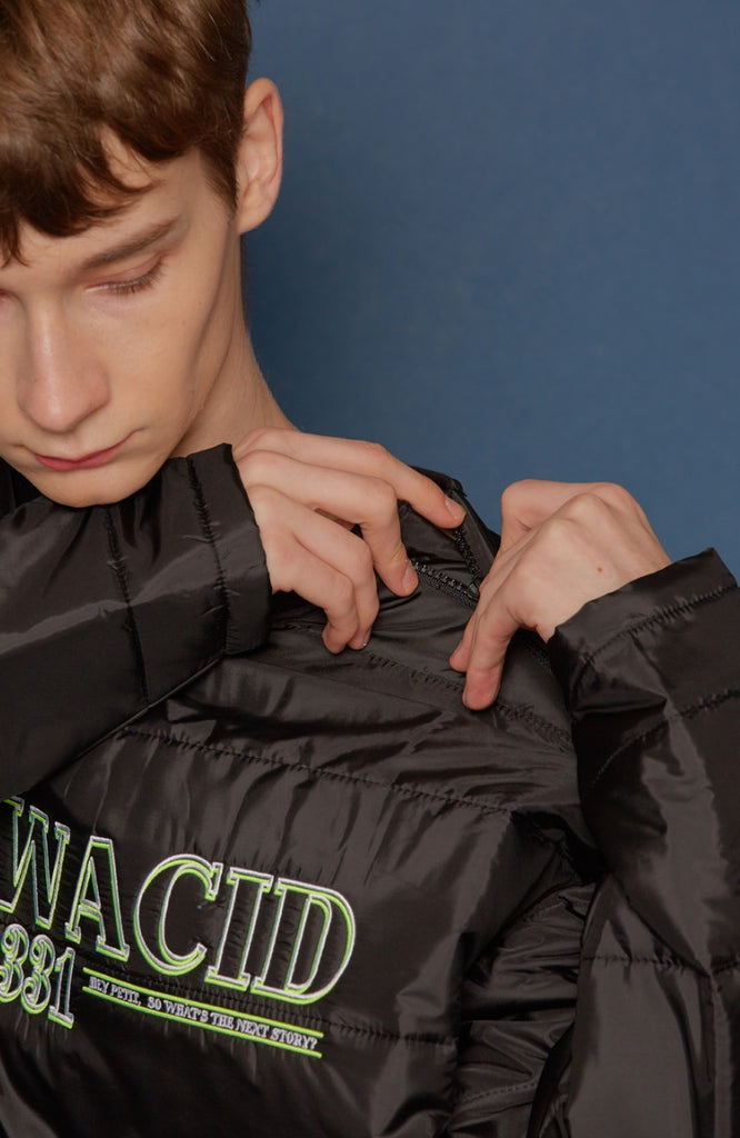 スローアシッド(SLOW ACID)Padding Sweatshirt (BLACK)