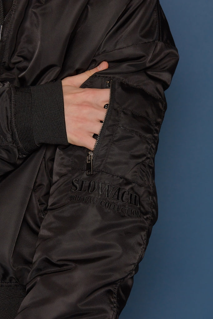 スローアシッド(SLOW ACID)19FW MA-1 Jumper (BLACK)