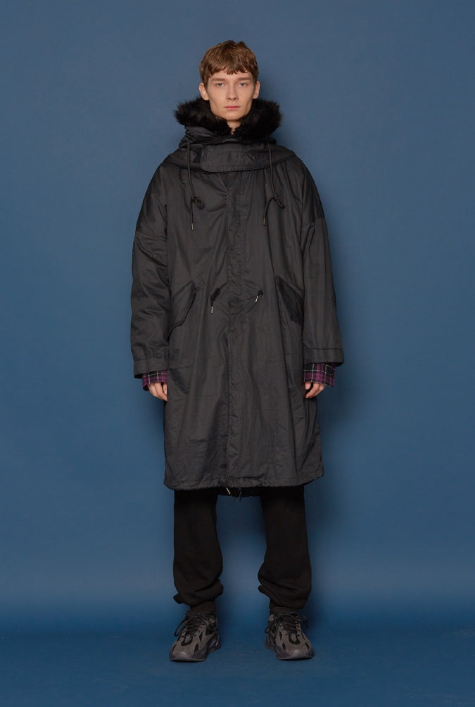 スローアシッド(SLOW ACID)19FW M-65 Fishtail Parka (BLACK)