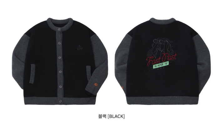 ダブルユーブイプロジェクト(WV PROJECT) AZIT OVERFIT CARDIGAN BLACK SYOT7300
