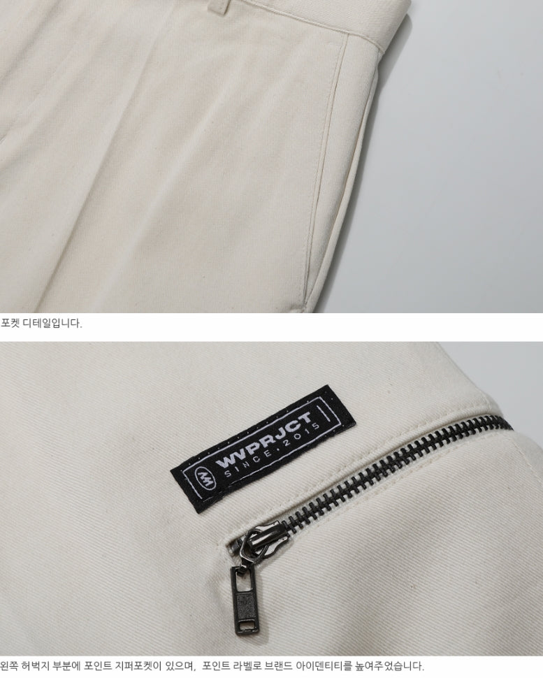 ダブルユーブイプロジェクト(WV PROJECT) PERRIS WIDE SLACKS CREAM CJLP7314