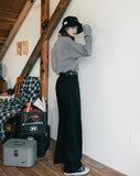 ダブルユーブイプロジェクト(WV PROJECT) PERRIS WIDE SLACKS BLACK CJLP7314