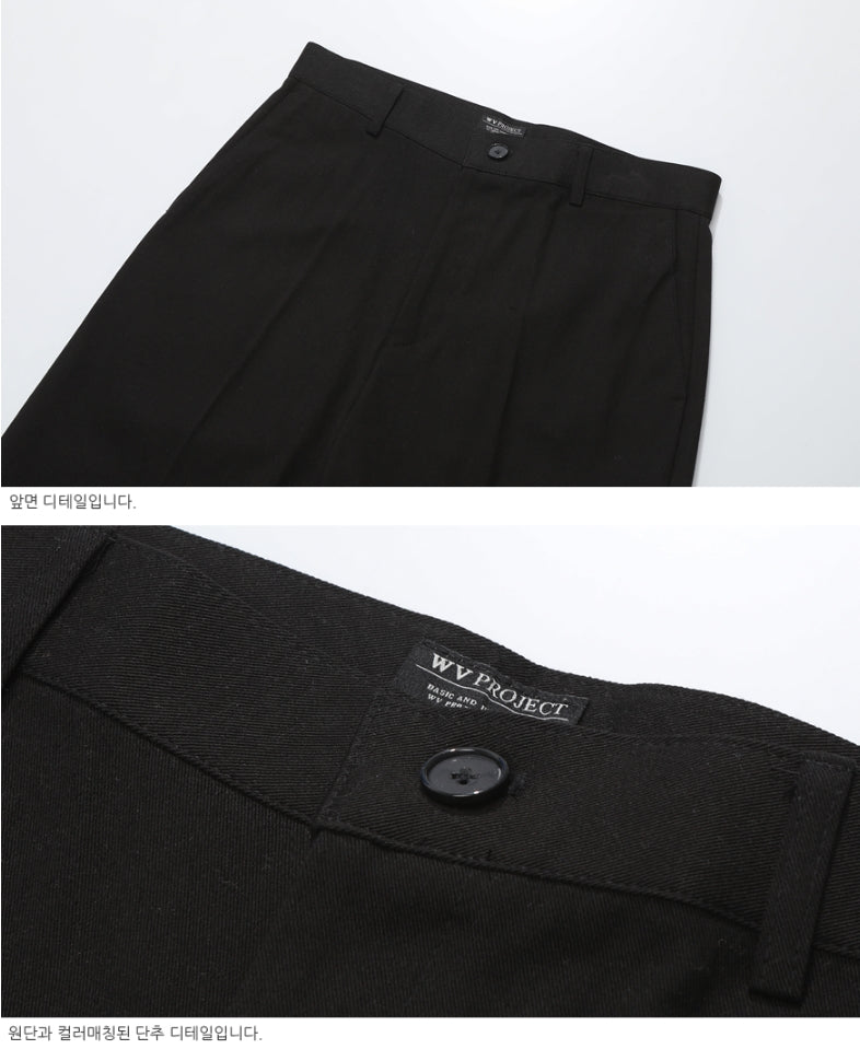 ダブルユーブイプロジェクト(WV PROJECT) PERRIS WIDE SLACKS BLACK CJLP7314