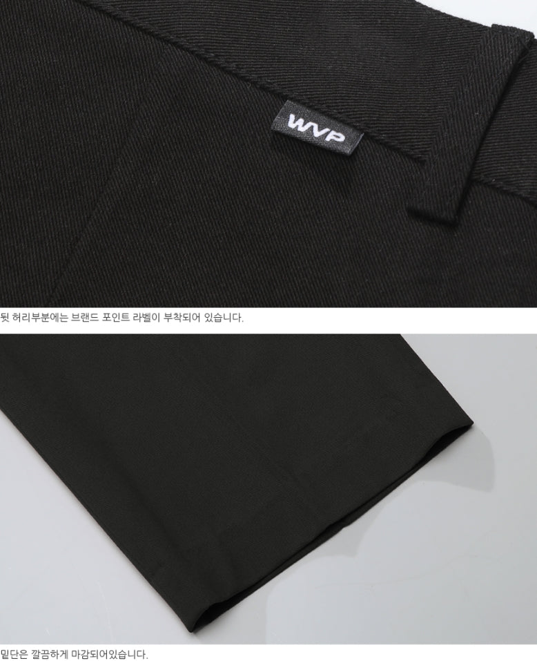 ダブルユーブイプロジェクト(WV PROJECT) PERRIS WIDE SLACKS BLACK CJLP7314