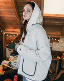 ダブルユーブイプロジェクト(WV PROJECT) DILL LINE REVERSIBLE FLEECE ZIPUP GRAY MJOT7296