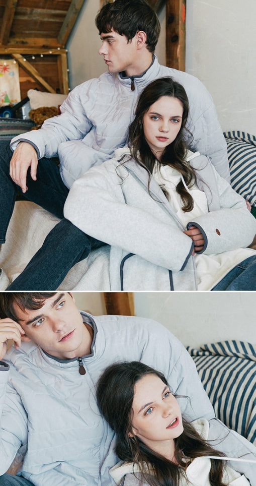 ダブルユーブイプロジェクト(WV PROJECT) DILL LINE REVERSIBLE FLEECE ZIPUP GRAY MJOT7296