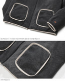 ダブルユーブイプロジェクト(WV PROJECT) DILL LINE REVERSIBLE FLEECE ZIPUP DARKGRAY MJOT7296
