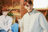 ダブルユーブイプロジェクト(WV PROJECT) DILL LINE REVERSIBLE FLEECE ZIPUP BEIGE MJOT7296