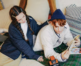 ダブルユーブイプロジェクト(WV PROJECT) DILL LINE REVERSIBLE FLEECE ZIPUP BEIGE MJOT7296