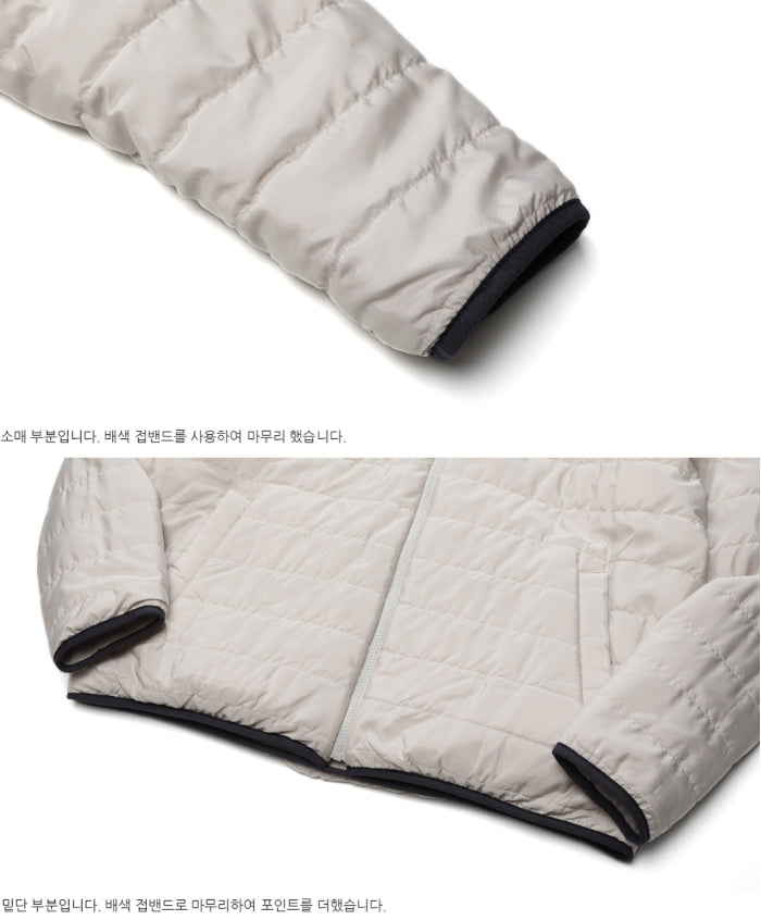 ダブルユーブイプロジェクト(WV PROJECT) DILL LINE REVERSIBLE FLEECE ZIPUP BEIGE MJOT7296
