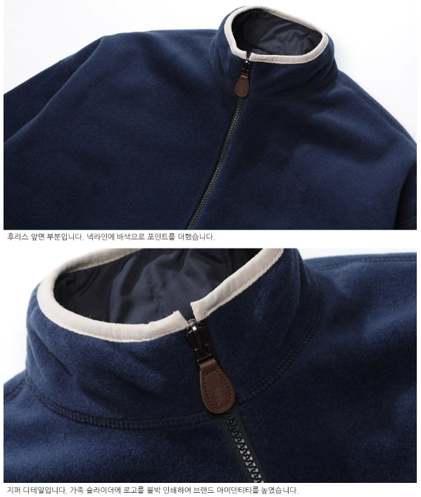 ダブルユーブイプロジェクト(WV PROJECT) DILL LINE REVERSIBLE FLEECE ZIPUP NAVY MJOT7296