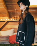 ダブルユーブイプロジェクト(WV PROJECT) DILL LINE REVERSIBLE FLEECE ZIPUP BLACK MJOT7296
