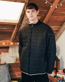 ダブルユーブイプロジェクト(WV PROJECT) DILL LINE REVERSIBLE FLEECE ZIPUP BLACK MJOT7296
