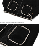 ダブルユーブイプロジェクト(WV PROJECT) DILL LINE REVERSIBLE FLEECE ZIPUP BLACK MJOT7296