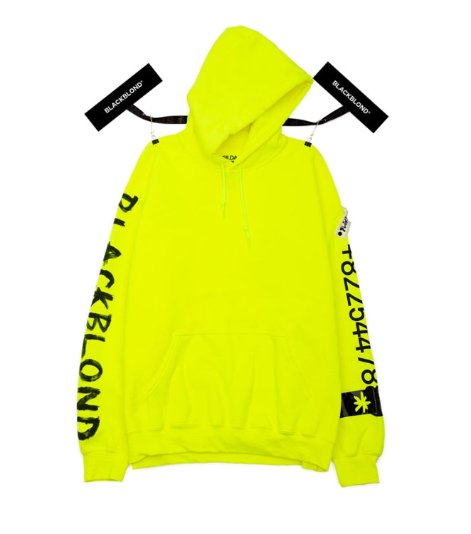 ブラックブロンド(BLACKBLOND)BBD Graffiti Number Hoodie (Neon)